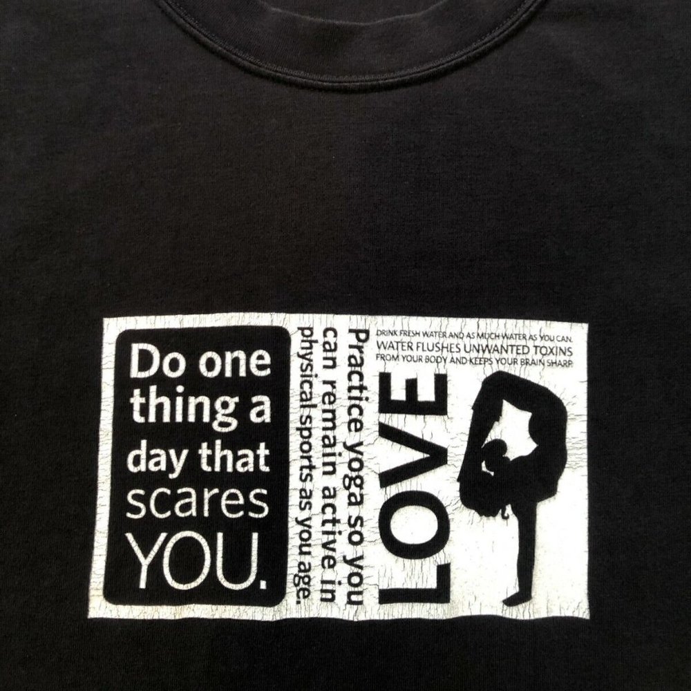 Men's Lululemon T Shirt, black/white, sz. S, yoga, rare